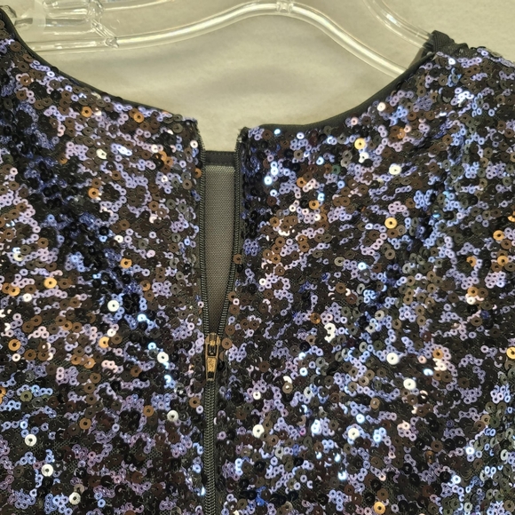 TEEZE ME Womens Navy Short Sleeve Body Con Evening Dress Juniors 11\12 - Picture 3 of 13